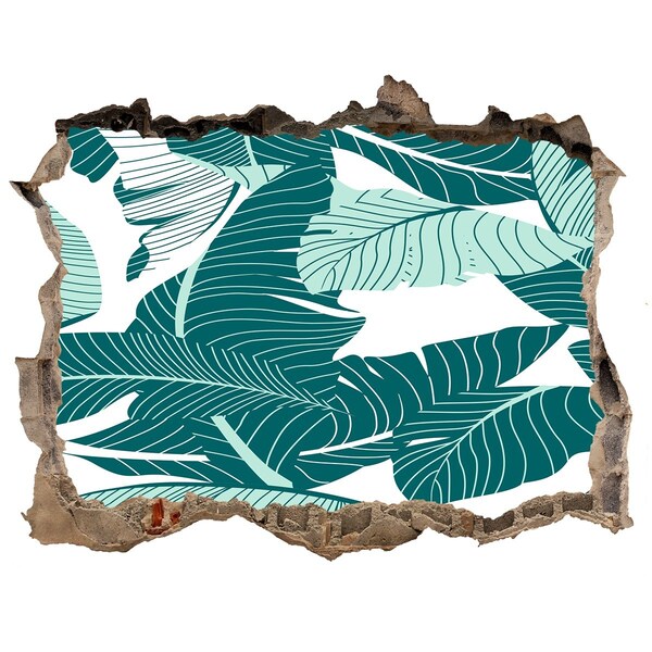 Nálepka fototapeta 3D na zeď Tropická oáza v zničenej stene