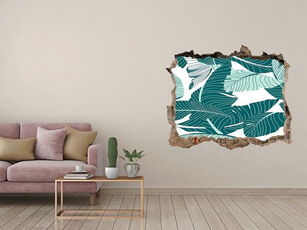 Nálepka fototapeta 3D na zeď Tropická oáza v zničenej stene