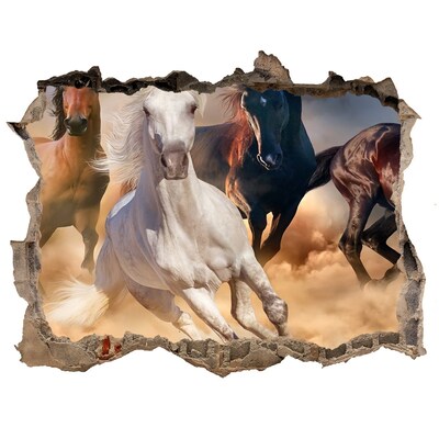 Fototapeta díra na zeď 3D Cválajúca kone