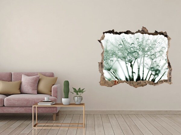 Fotoobraz díra na stěnu Kvetinový sen za stenou