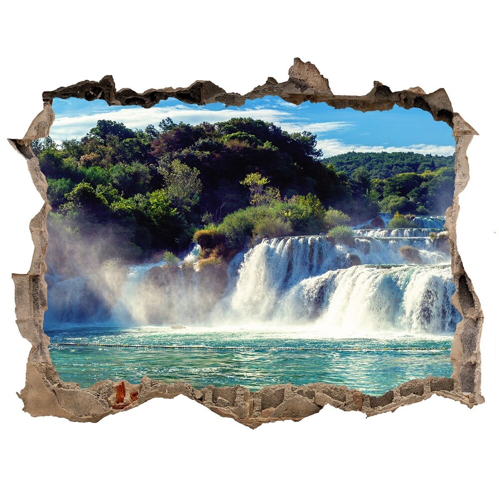 Díra 3D foto tapeta nálepka Krka vodopády
