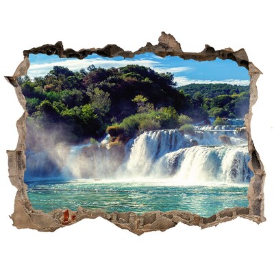 Díra 3D foto tapeta nálepka Krka vodopády