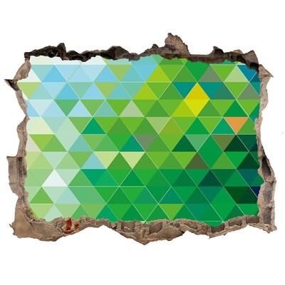 Samolepící díra na stěnu Zelená krajina v diere v stene