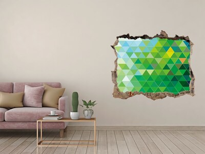 Samolepící díra na stěnu Zelená krajina v diere v stene