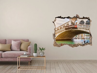 Nálepka fototapeta 3D výhled Most Rialto v Benátkach