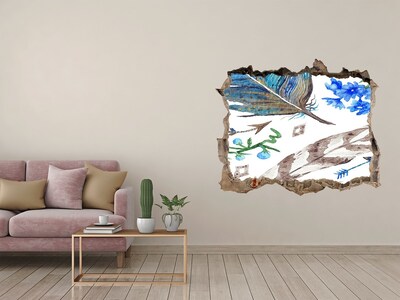 Díra 3D foto tapeta nálepka Tajomná oáza v džungli