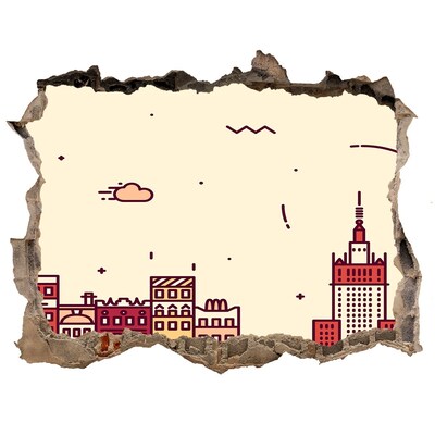 Fototapeta díra na zeď Mesto za múrom