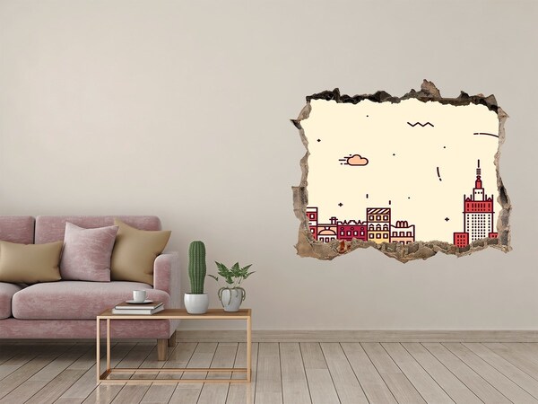 Fototapeta díra na zeď Mesto za múrom