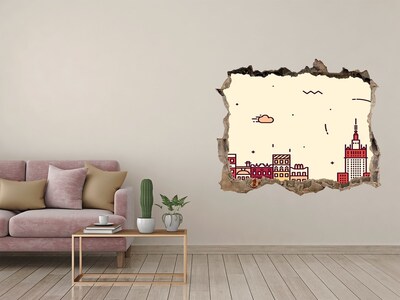 Fototapeta díra na zeď Mesto za múrom