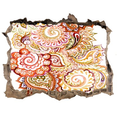 Díra 3D foto tapeta nálepka Farebné vzory na betónovom pozadí