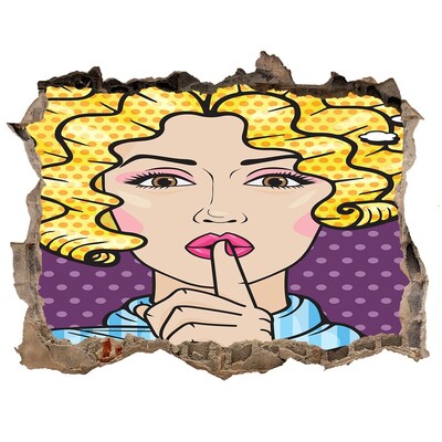 Fototapeta díra na zeď Žena s tajomným úsmevom