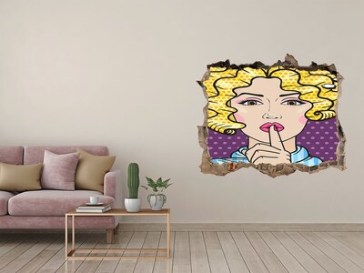 Fototapeta díra na zeď Žena s tajomným úsmevom