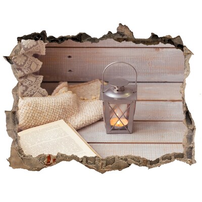 Fototapeta díra na zeď 3D Útulný kútik s lampášom