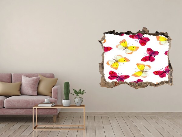 Fototapeta díra na zeď 3D Motýle v kvetinovej záhrade