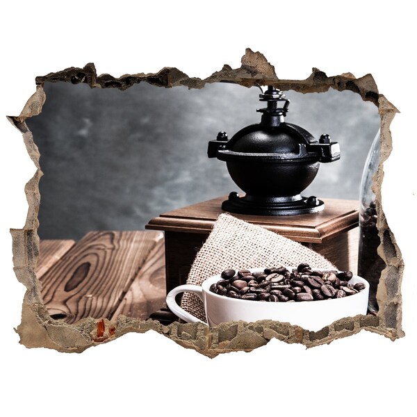 Díra 3D foto tapeta nálepka Vintage káva kútik