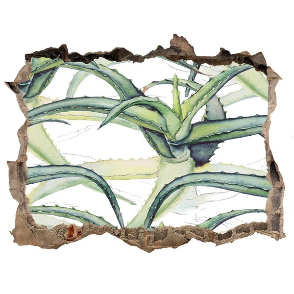 Fototapeta díra na zeď 3D Zelená oáza v betóne