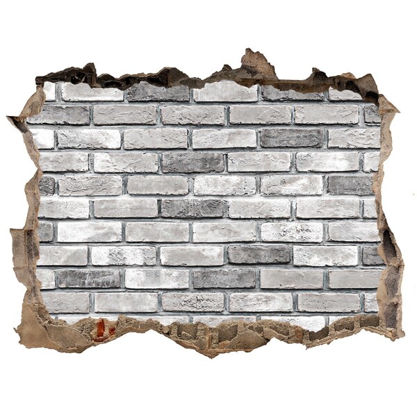 Nálepka fototapeta 3D na zeď Zničená tehlová stena