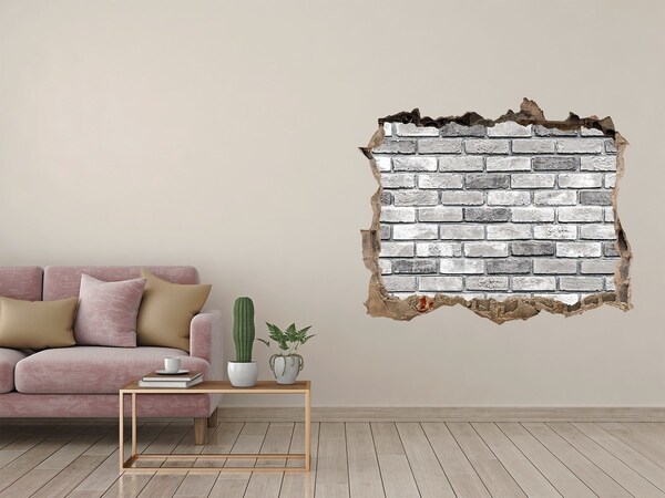 Nálepka fototapeta 3D na zeď Zničená tehlová stena