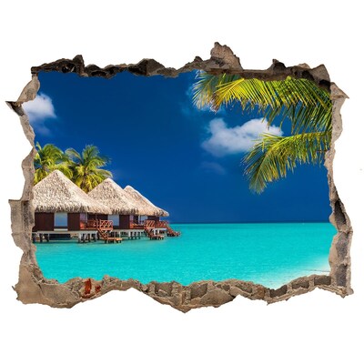 Nálepka fototapeta 3D na zeď Tropická oáza na vode