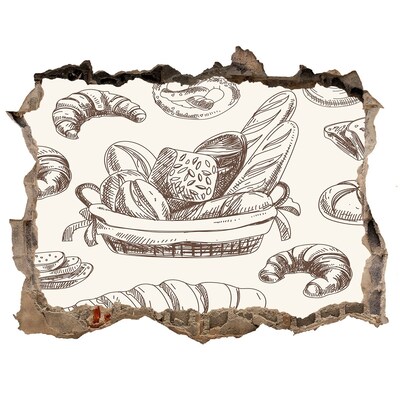 Samolepící díra na stěnu Košík s chlebom