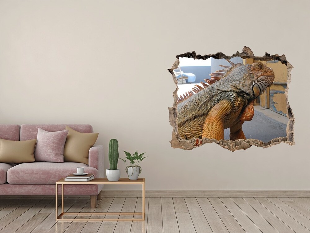 Fototapeta díra na zeď Iguana