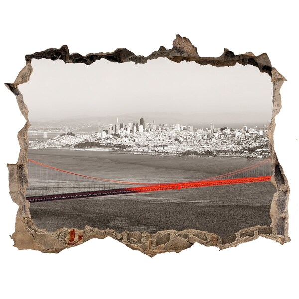 Samolepící nálepka Pohľad na San Francisco s mostom Golden Gate