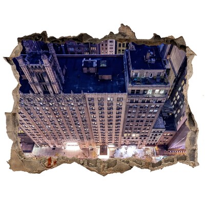 Samolepící nálepka na zeď Pohľad z výšky na mesto v noci