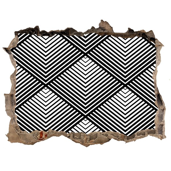 Samolepící díra na stěnu Geometria v šrotu