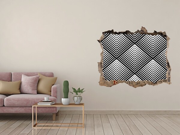 Samolepící díra na stěnu Geometria v šrotu