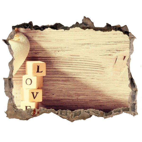 Samolepící nálepka Láska v rozbitej stene