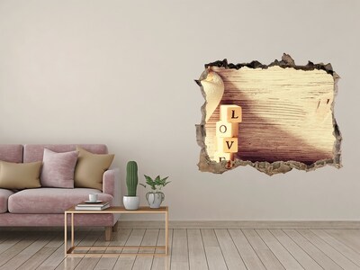 Samolepící nálepka Láska v rozbitej stene