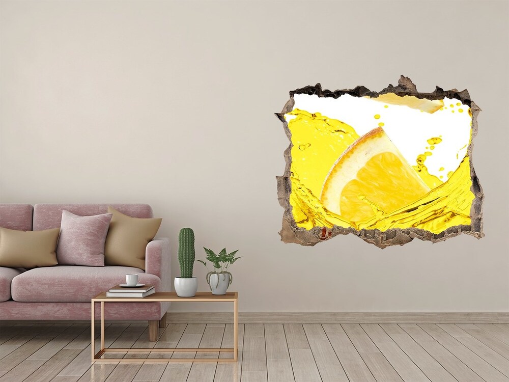Fototapeta díra na zeď Plátky citróna