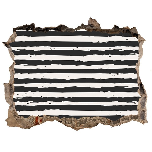 Fototapeta díra na zeď Zničená stena s pruhmi