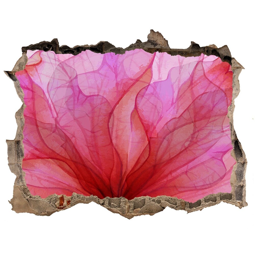 Samolepící díra na stěnu Ružový kvet