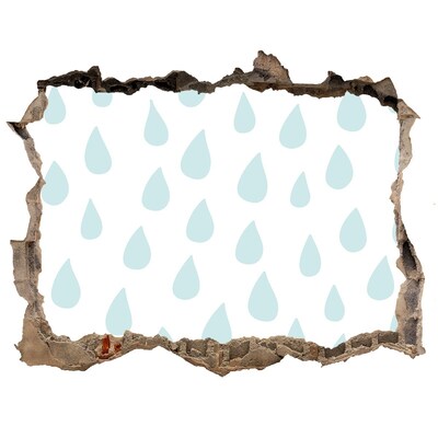 Samolepící díra na stěnu Dažďové kvapky za múrom