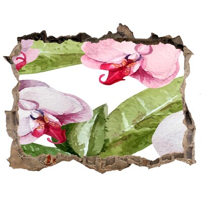 Nálepka díra na zeď Kvetinový raj za múrmi