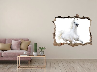 Fototapeta díra na zeď Biela arabský kôň