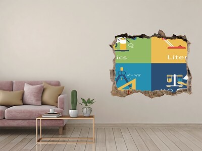 Díra 3D fototapeta nálepka Veda v praxi