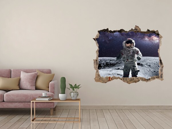 Fototapeta díra na zeď Astronaut na Mesiaci