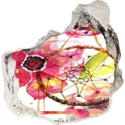 Samolepiaca diera na stenu Diera v stene - kvetinový sen