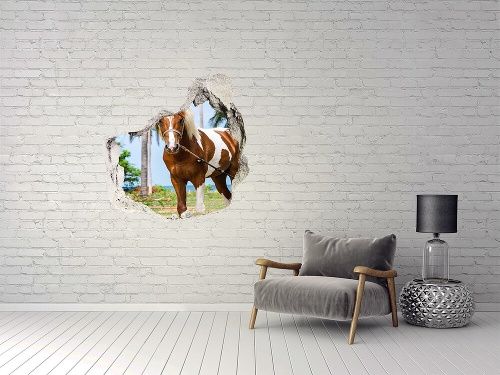 Nálepka fototapeta 3D výhľad Pinto kôň