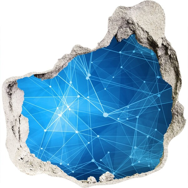 Foto fotografie diera na stenu Digitálny priestor za stenou