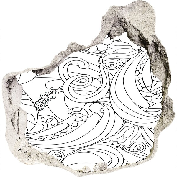 Foto fotografie diera na stenu Kvetinový vzor s dierou v stene