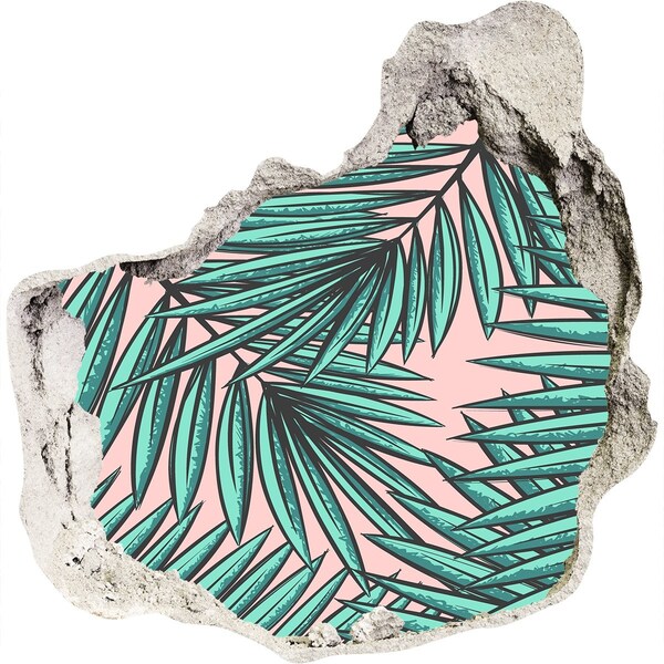 Diera 3D fototapety nástenná Tropická vegetácia v diere v stene