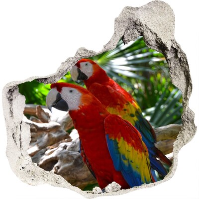 Fotoobraz diera na stenu Papagáje ara