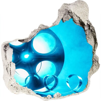 Nálepka diera na stenu Kino v akcii