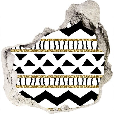 Nálepka 3D diera na stenu betón Štylizovaný otvor v stene