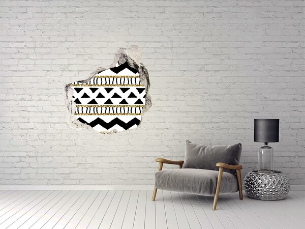 Nálepka 3D diera na stenu betón Štylizovaný otvor v stene