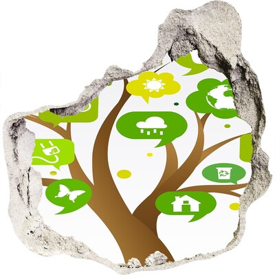 Nálepka 3D diera samolepiaca Zelený svet prírody