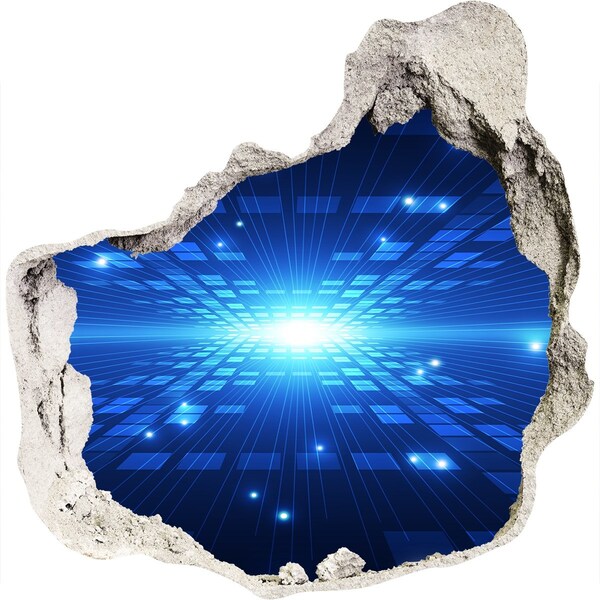 Foto fotografie diera na stenu Digitálny priestor za stenou